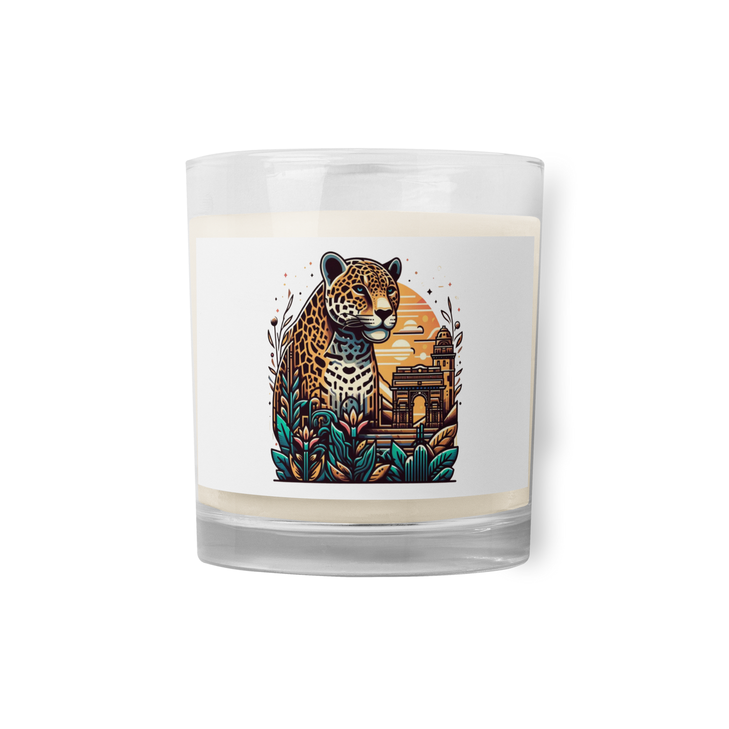 Jaguar glass jar soy wax candle